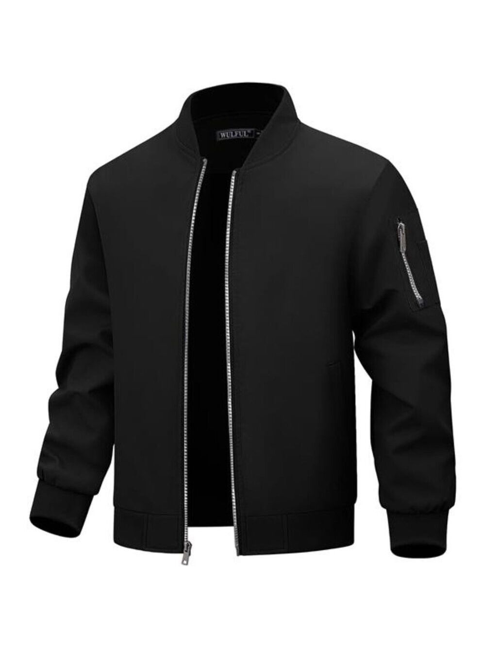 Men Bomber Jacket Lightweight Windbreaker Zip Up Coat Casual Fall Spring Jacket